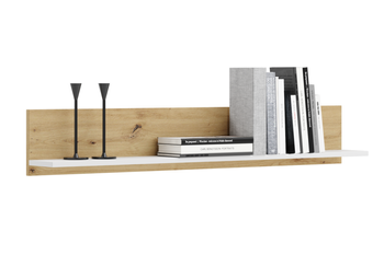 Étagère murale suspendue SHELF 100 cm - Chêne Artisan / Blanc