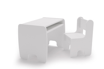 Ensemble table enfant + chaise enfant - blanc