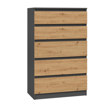 Commode MALMO M5 Dąb artisan / antracyt