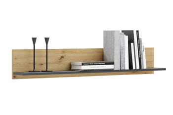 Étagère murale suspendue SHELF 100 cm - Chêne Artisan / Noir