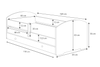 Lit simple LUK 160x80 avec barrière et tiroir - La Princesse Endormie