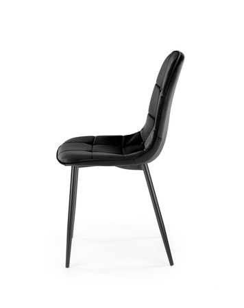 Chaise en tissu velvet – couleur Noir