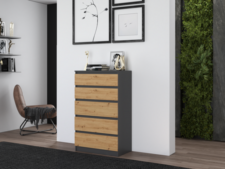 Commode MALMO M5 Dąb artisan / antracyt
