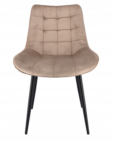 Chaise en velours beige