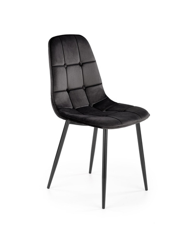 Chaise en tissu velvet – couleur Noir