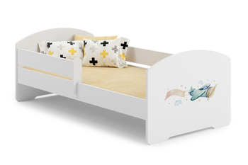 Lit enfant LUK 80x160 avec barrière graphique - Avion