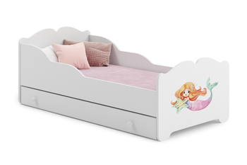 Lit simple pour enfant ANNA 70x140 avec tiroir - Sirène
