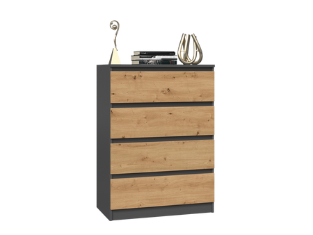 Commode  MALMO M4 Dąb artisan / antracyt