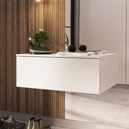 Meuble TV NICOLE 80 cm - Blanc