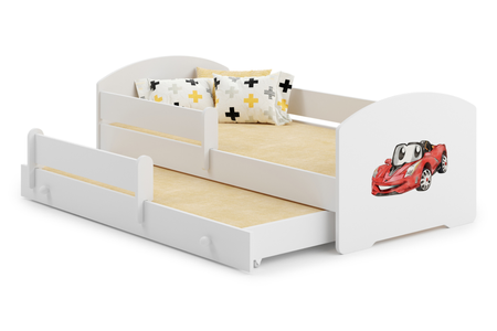 Lit enfant double gigogne LUK II 80x160 - Auto