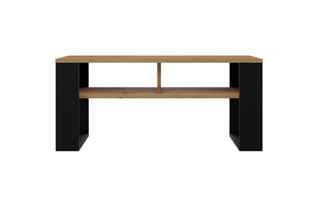 Table basse MODI deux étagères - Chêne Artisan / Noir