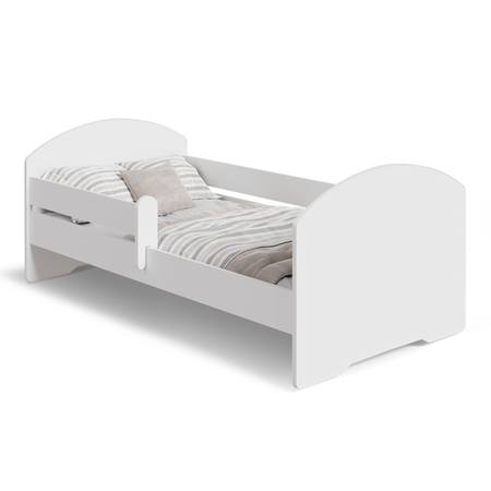 Lit enfant LUK 80x160 avec barrière - Blanc