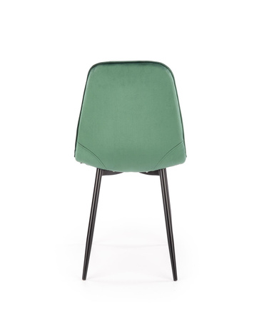 Ensemble de 4 chaises rembourrées en velours – couleur Vert