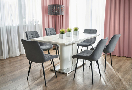 Chaise en velours gris