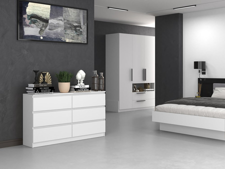 MALMO M6 commode 140cm Blanc