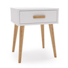 Luna table de chevet blanche, table de chevet