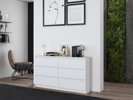 MALMO M6 commode 140cm Blanc