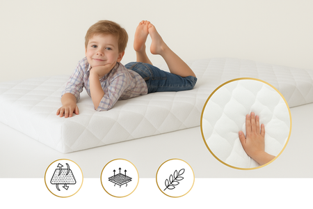 Matelas en mousse de coco ALOE VERA 140x70x8 cm