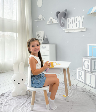 Table enfant avec tiroir et chaise Rabbit - blanc