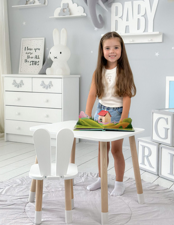 Table et chaise enfant Lapin - blanc