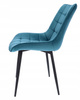 Chaise en velours bleu