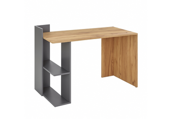 Bureau informatique FINO avec étagères – couleur Chêne Wotan / Anthracite