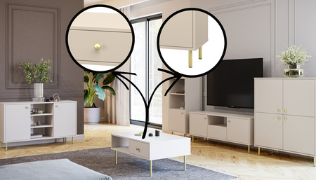 Commode deux portes en cachemire Venus