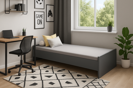 Lit pour adolescent KARO 90x190 - Gris