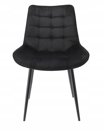 Chaise en velours noir