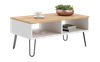 Table basse loft Sandi - chêne artisanal doré - blanc