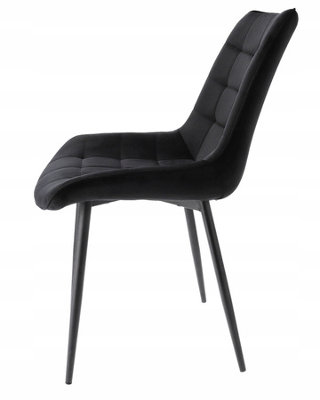 Chaise en velours noir