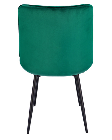 Chaise en velours vert