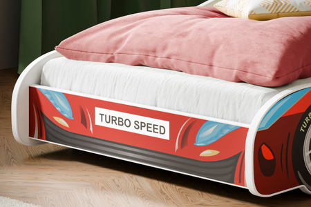 Lit pour enfant de la série AUTO 70x140 graphique matelas - TURBO 4x4