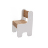 Ensemble table enfant + chaise enfant - chêne craft blanc/or