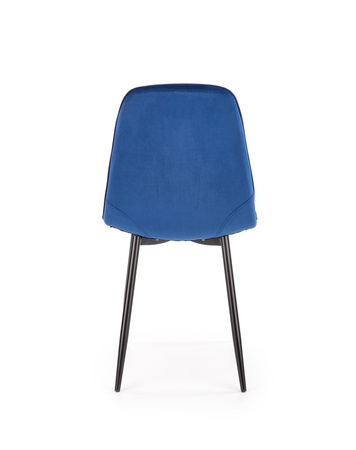 Chaise en tissu velvet – couleur Bleu marine