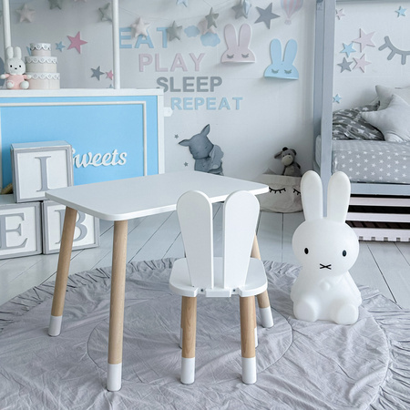 Table et chaise enfant Lapin - blanc