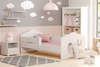 Lit enfant FALA 80x160 avec barrière et graphisme - Fillette avec une licorne