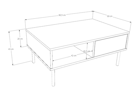 Table basse Vénus blanche