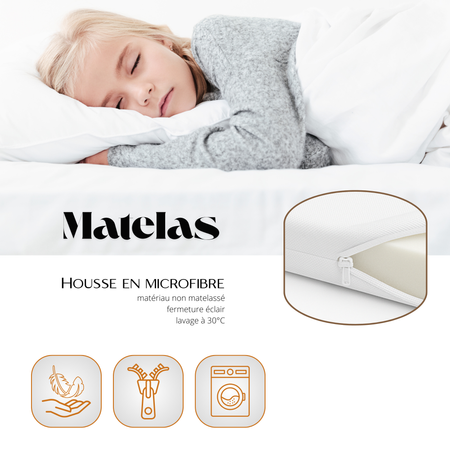 Matelas en mousse de polyuréthane 80x160cm