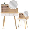 Coiffeuse blanche de style scandinave avec miroir