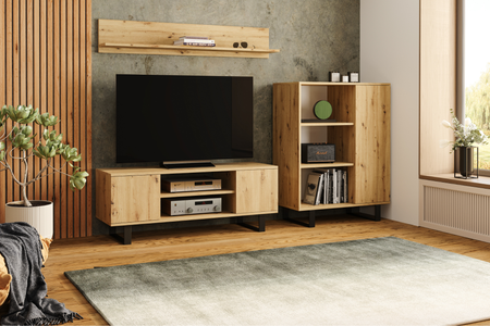 Étagère murale suspendue SHELF 100 cm - Chêne Artisan