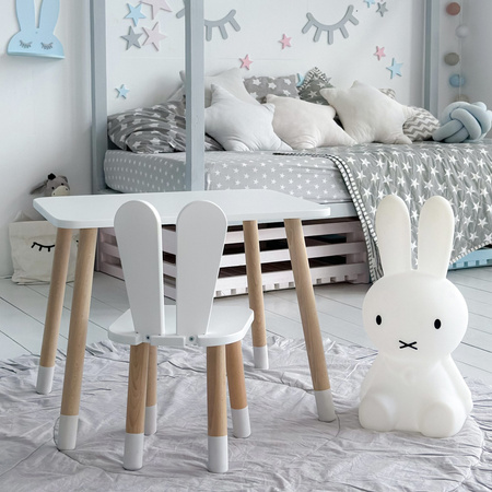 Table et chaise enfant Lapin - blanc