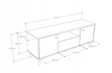 Meuble TV en cachemire Venus