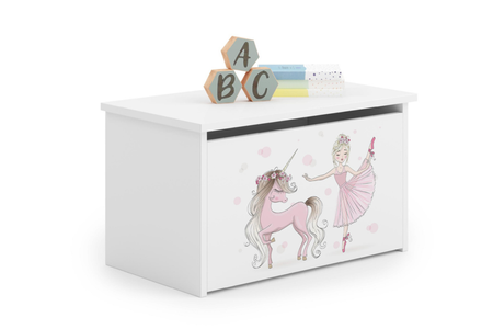 Coffre à jouets DARIA - La fille à la licorne