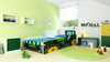 Lit enfant tracteur vert 140x70