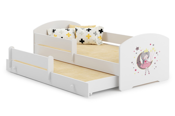 Lit enfant double gigogne LUK II 80x160 - Princesse Endormie