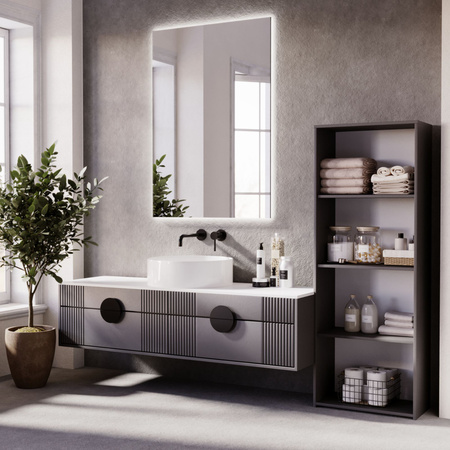 Étagère colonne LONI 160×60 cm - Gris