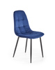 Chaise en tissu velvet – couleur Bleu marine