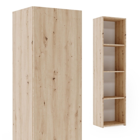 Étagère complète LONI / Armoire une porte avec étagères 160 × 40 cm - Chêne Artisan