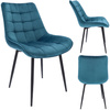 Chaise en velours bleu